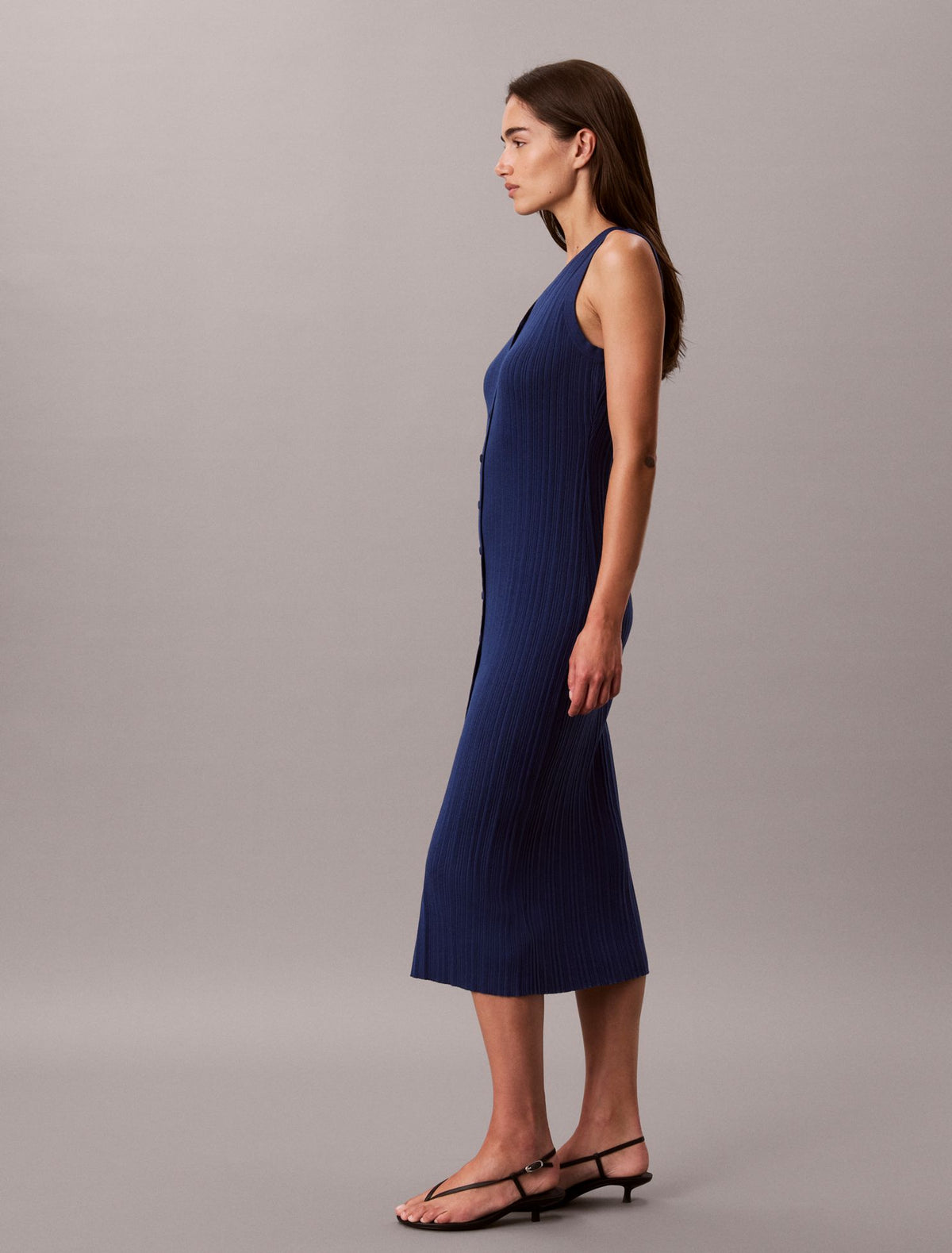 Smooth Cotton Midi Dress - Calvin Klein Women