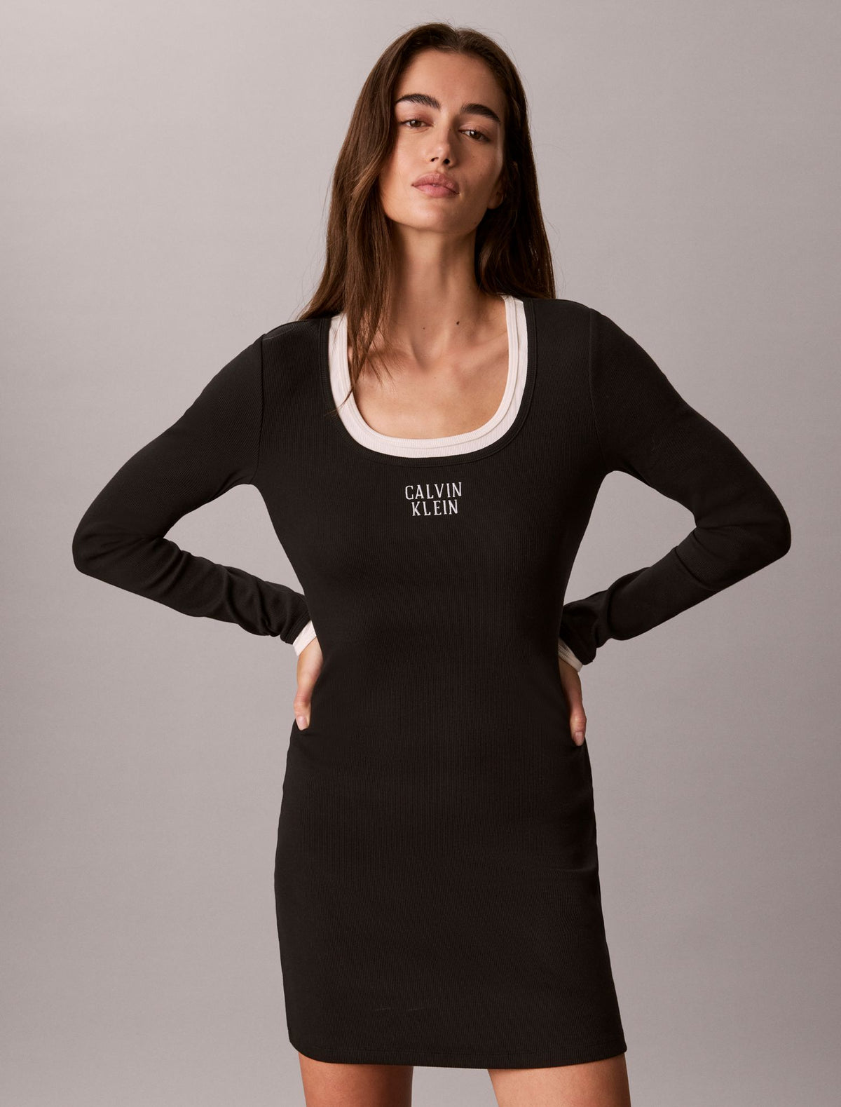 Logo Graphic Rib Mini Dress - Calvin Klein Women