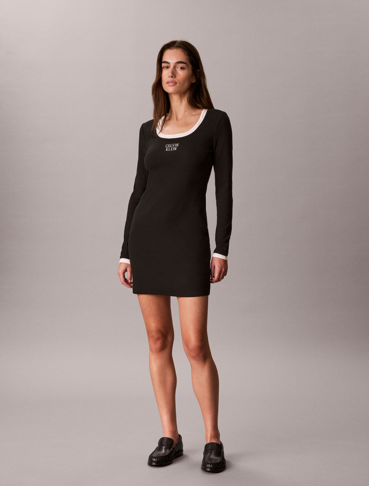 Logo Graphic Rib Mini Dress - Calvin Klein Women