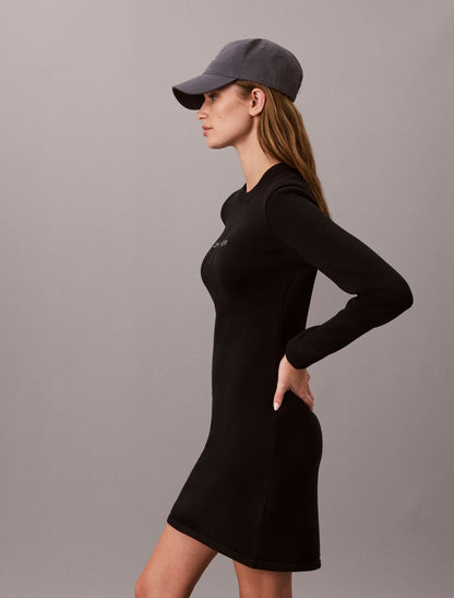 Monogram Logo Long Sleeve Mini Dress - Calvin Klein Women