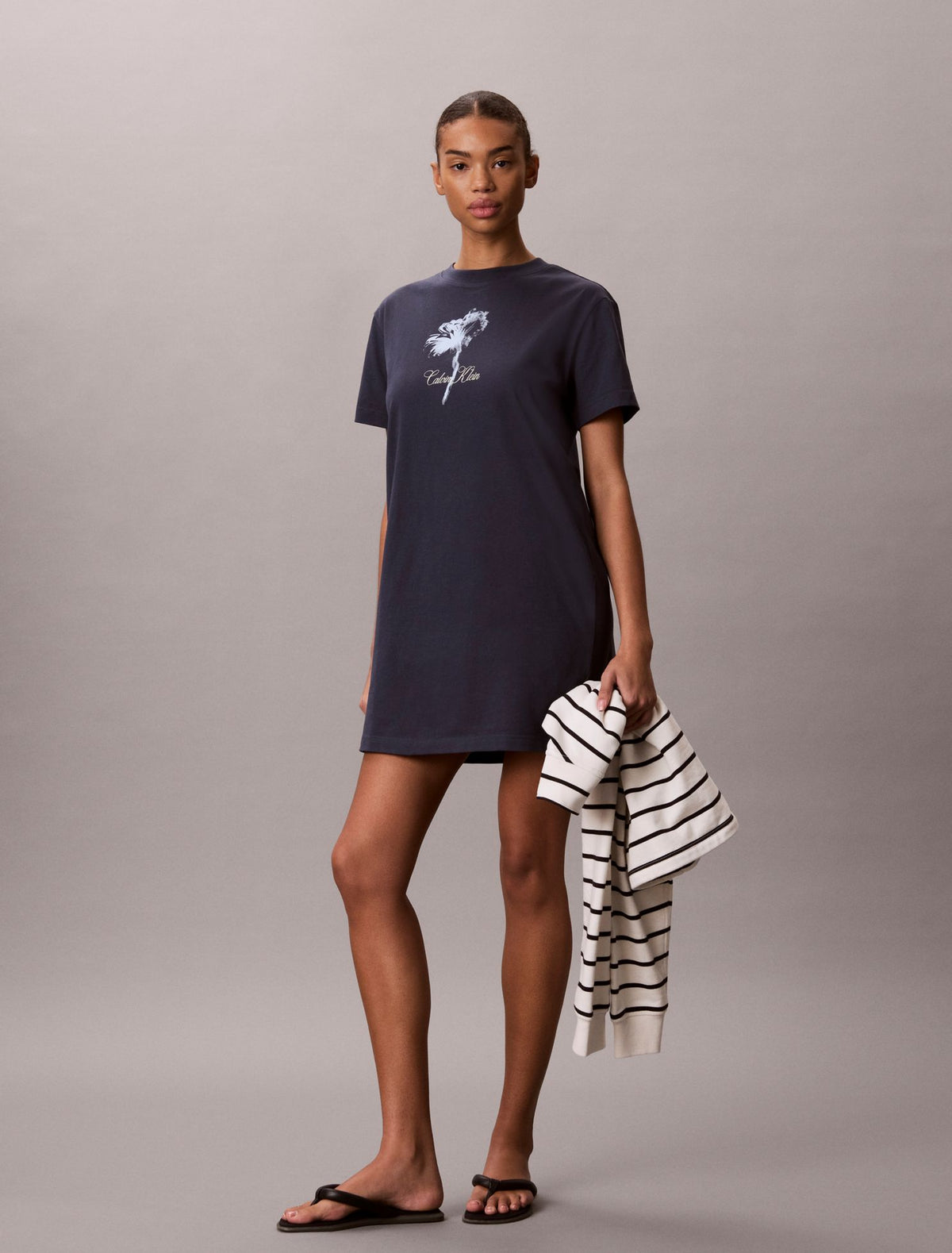 Floral Graphic Mini T-Shirt Dress - Calvin Klein Women