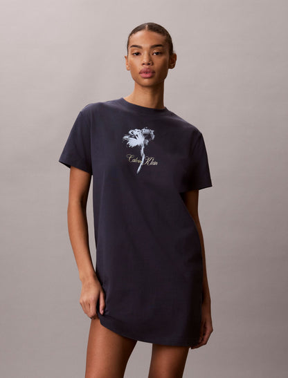 Floral Graphic Mini T-Shirt Dress - Calvin Klein Women