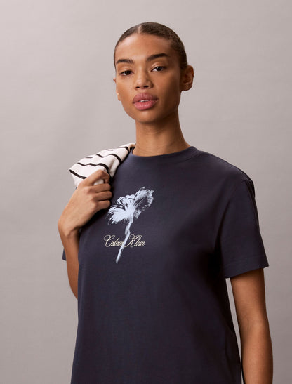 Floral Graphic Mini T-Shirt Dress - Calvin Klein Women