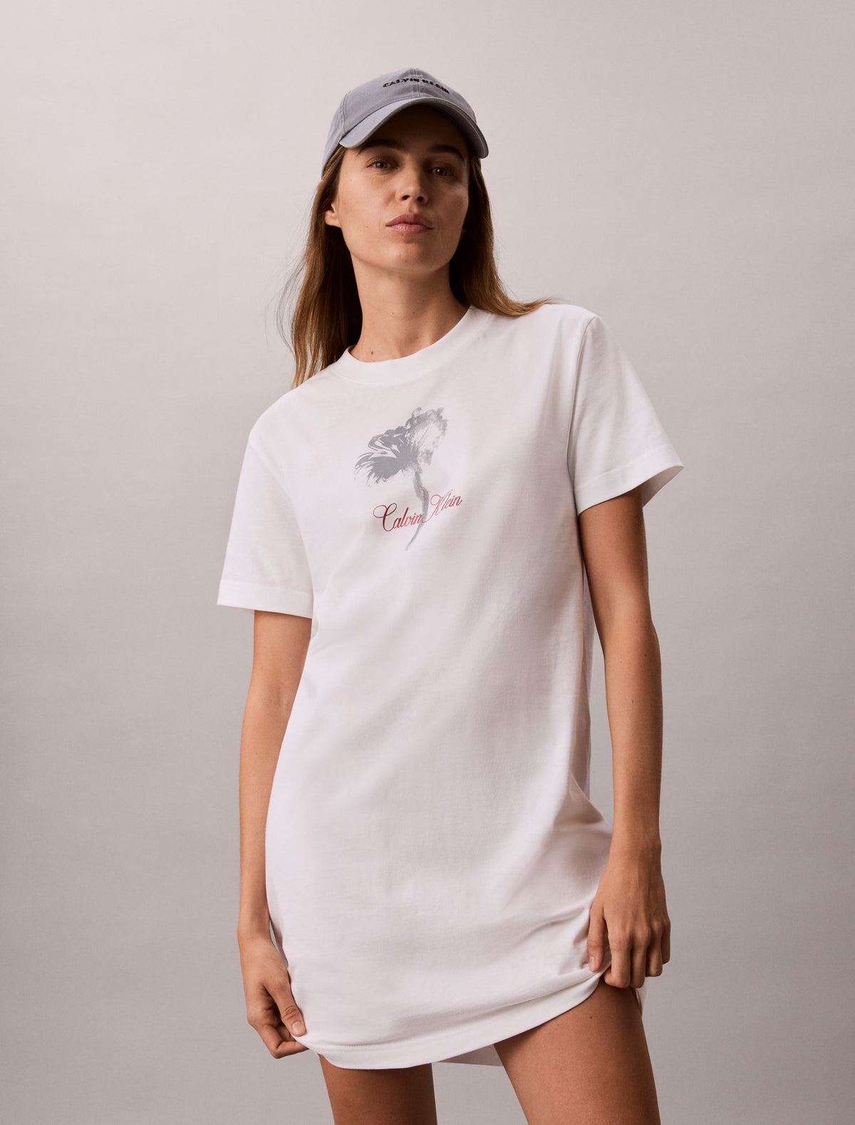 Floral Graphic Mini T-Shirt Dress - Calvin Klein Women