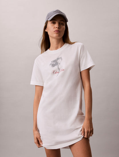 Floral Graphic Mini T-Shirt Dress - Calvin Klein Women