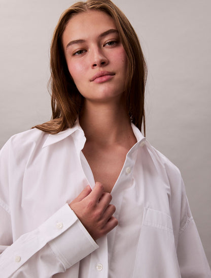 Cotton Relaxed Shirt Dress - Calvin Klein Women