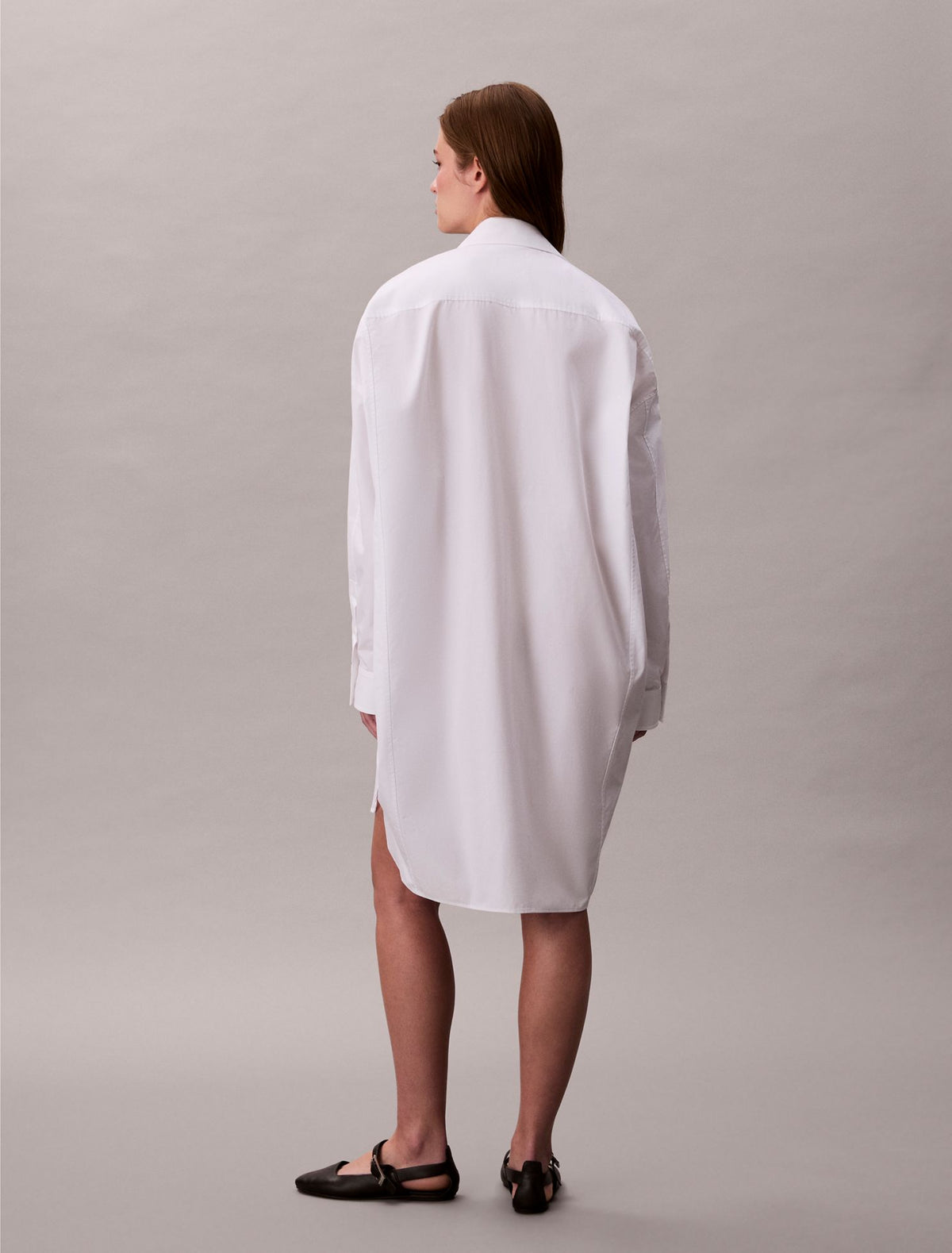 Cotton Relaxed Shirt Dress - Calvin Klein Women