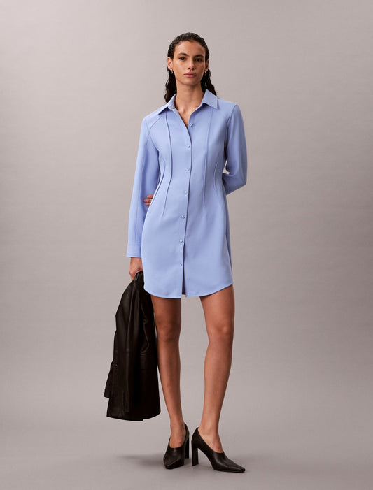 Casual Twill Mini Shirt Dress - Calvin Klein Women