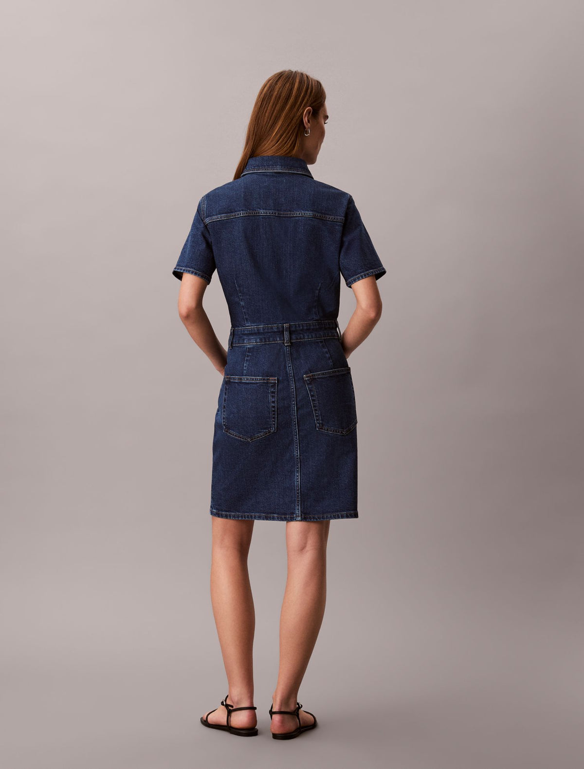 Denim Mini Trucker Dress - Calvin Klein Women