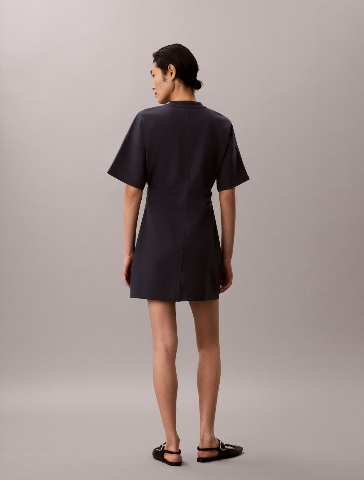 Logo Rib Interlock T-Shirt Dress - Calvin Klein Women