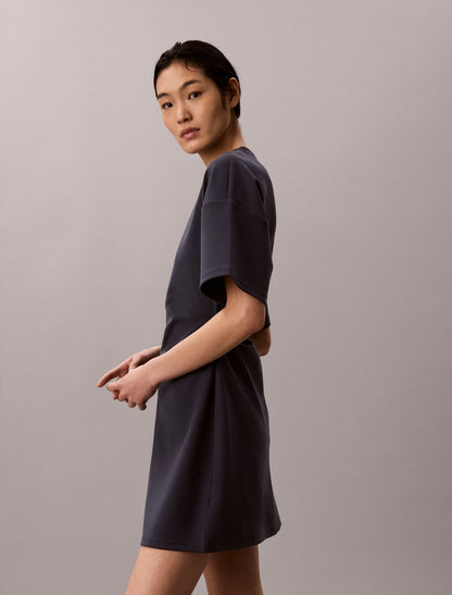Logo Rib Interlock T-Shirt Dress - Calvin Klein Women