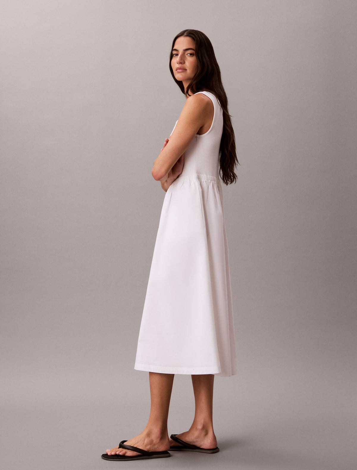 Gathered Midi Dress - Calvin Klein Women