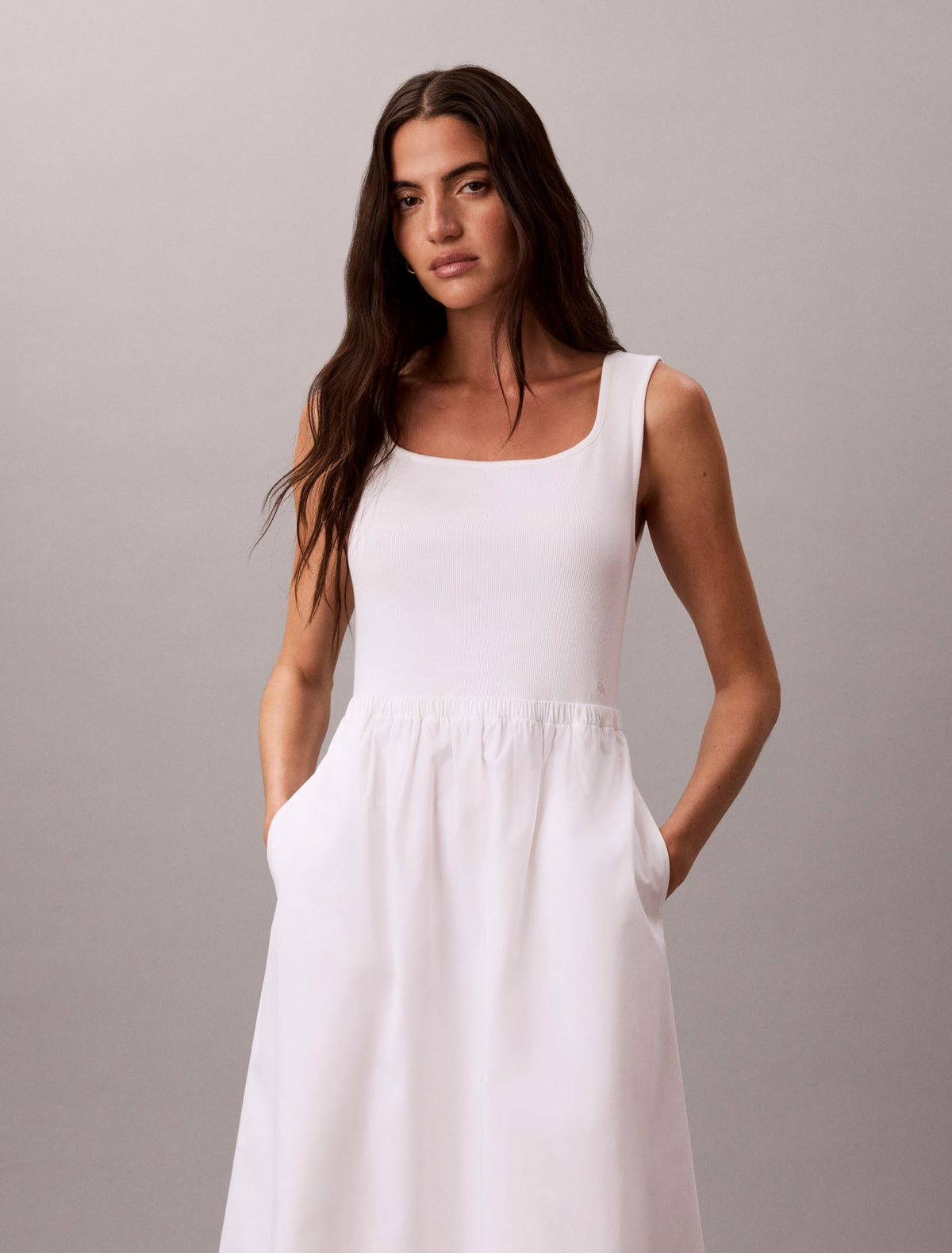 Gathered Midi Dress - Calvin Klein Women