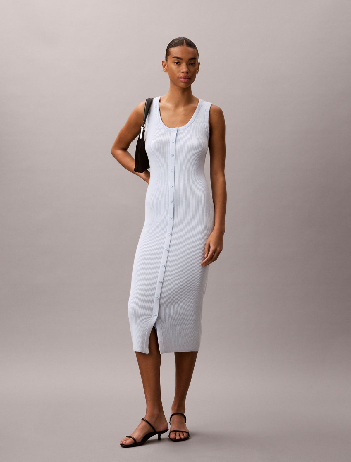 Smooth Cotton Midi Dress - Calvin Klein Women