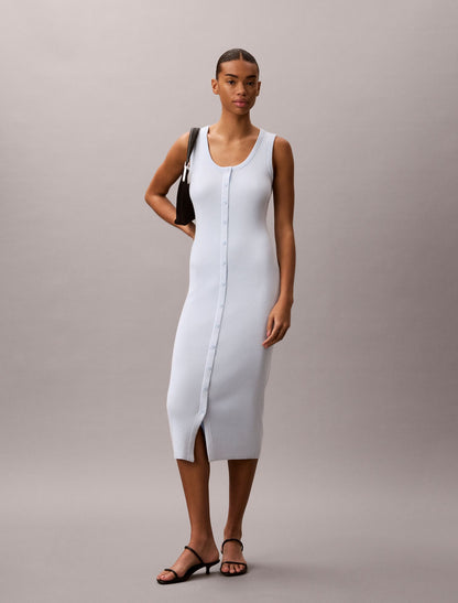 Smooth Cotton Midi Dress - Calvin Klein Women