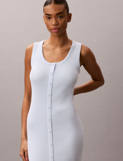 Smooth Cotton Midi Dress - Calvin Klein Women