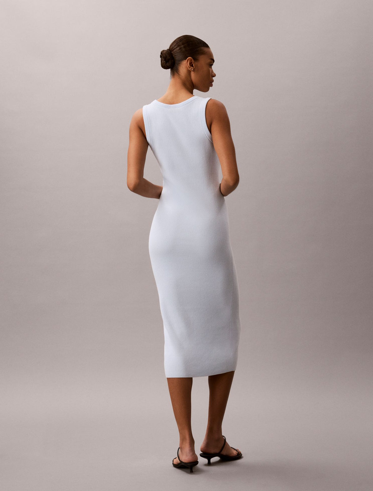 Smooth Cotton Midi Dress - Calvin Klein Women