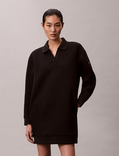 Smooth Mini Polo Sweatshirt Dress - Calvin Klein Women