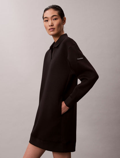 Smooth Mini Polo Sweatshirt Dress - Calvin Klein Women
