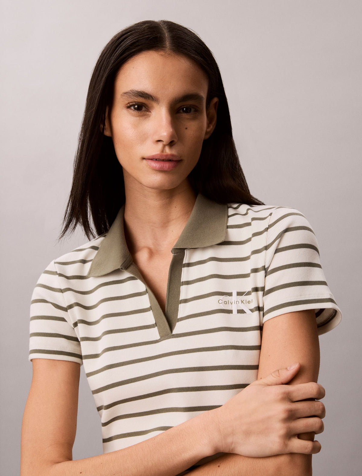 Monologo Rib Stripe Mini Dress - Calvin Klein Women