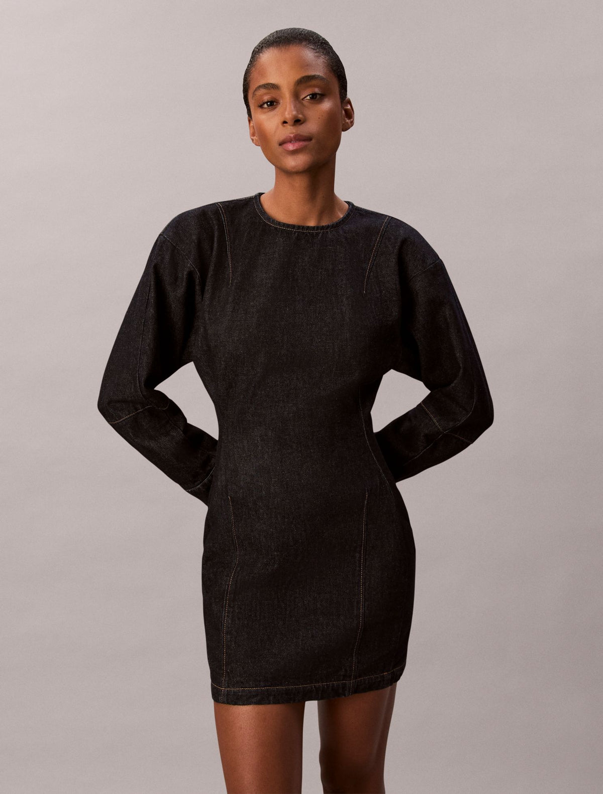 Denim Articulated Mini Dress - Calvin Klein Women