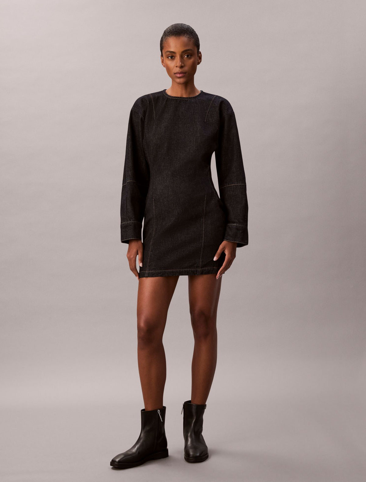 Denim Articulated Mini Dress - Calvin Klein Women