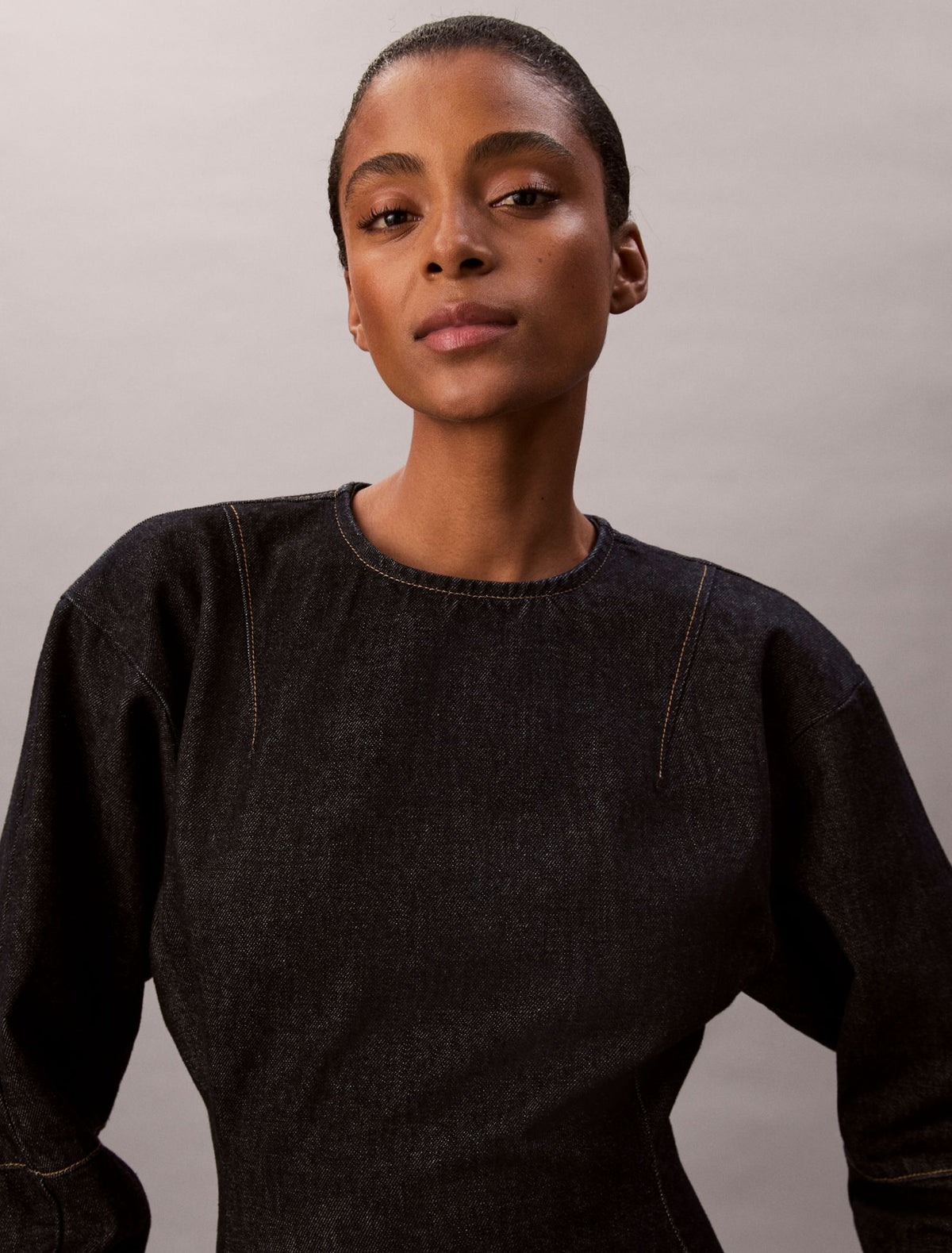Denim Articulated Mini Dress - Calvin Klein Women