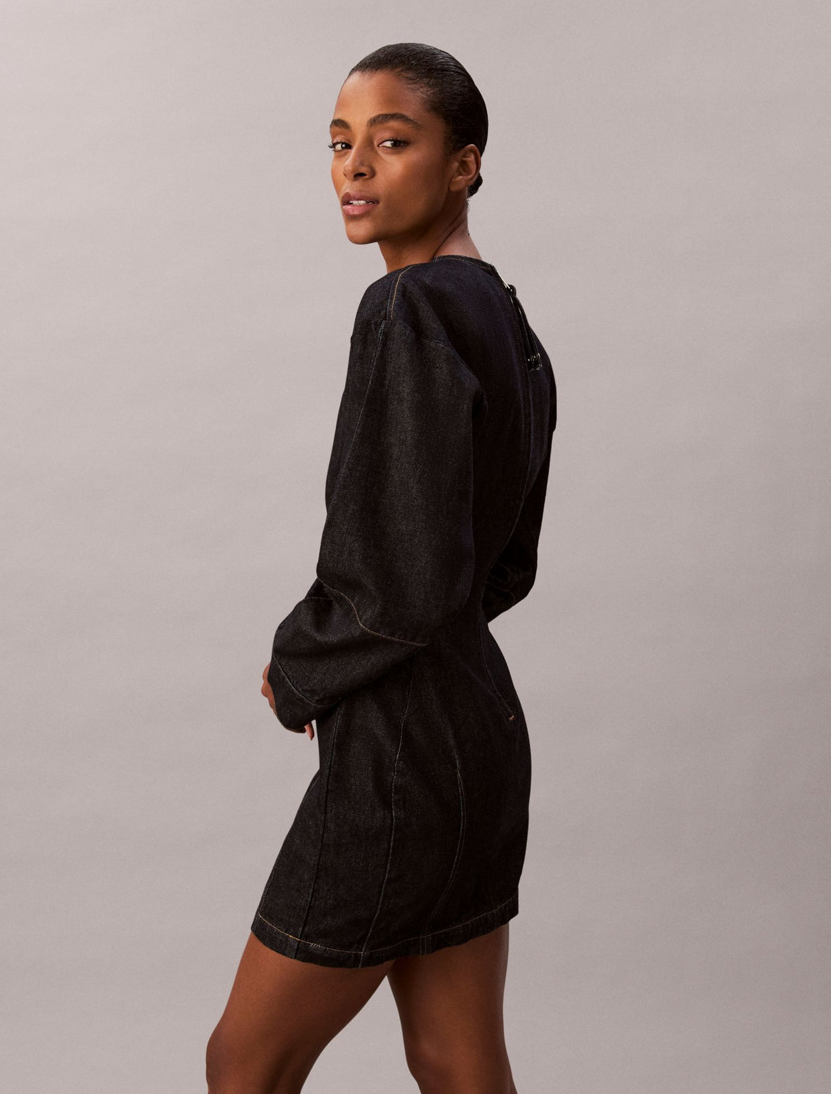 Denim Articulated Mini Dress - Calvin Klein Women