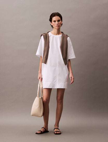 Cotton Relaxed Mini T-Shirt Dress - Calvin Klein Women