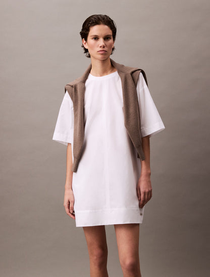 Cotton Relaxed Mini T-Shirt Dress - Calvin Klein Women