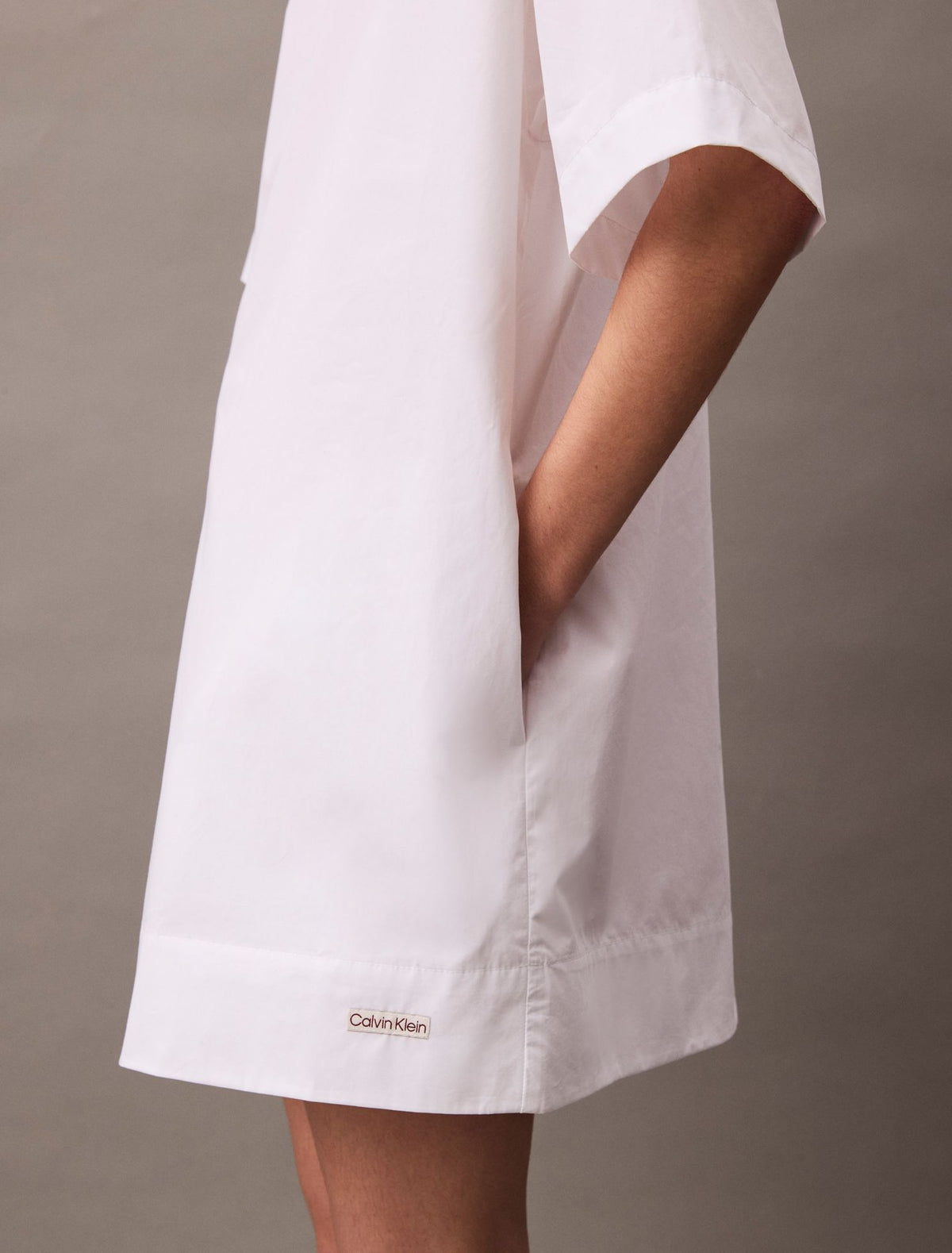 Cotton Relaxed Mini T-Shirt Dress - Calvin Klein Women