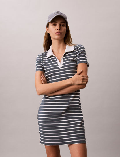 Monologo Rib Stripe Mini Dress - Calvin Klein Women