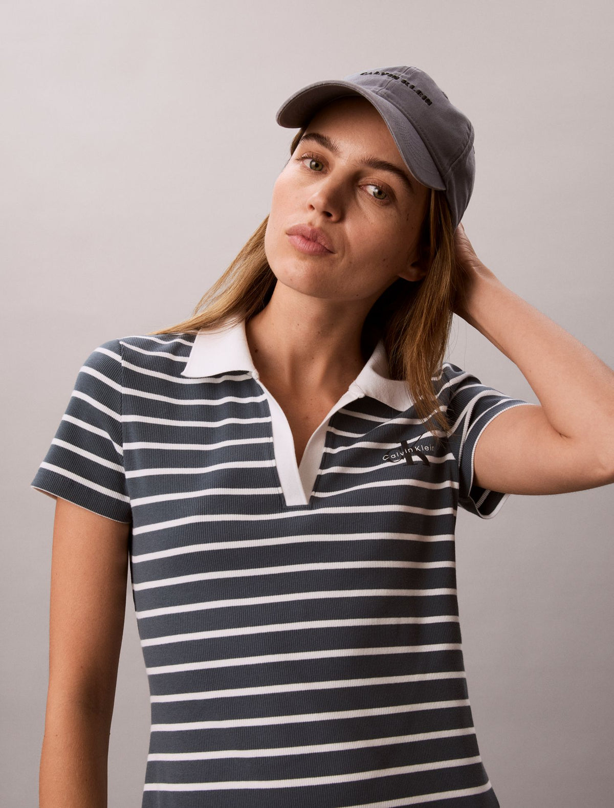 Monologo Rib Stripe Mini Dress - Calvin Klein Women