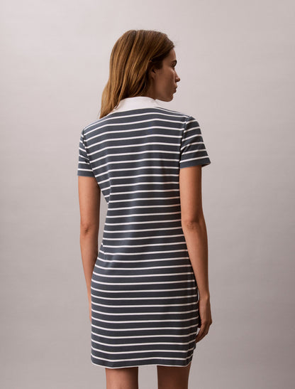 Monologo Rib Stripe Mini Dress - Calvin Klein Women