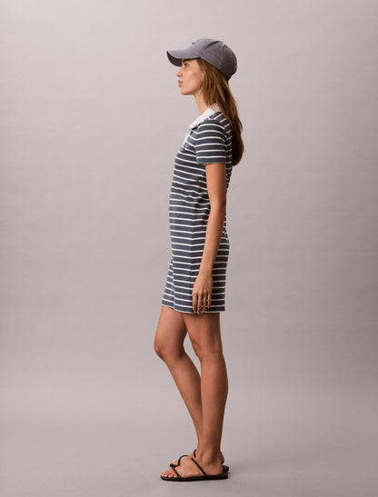 Monologo Rib Stripe Mini Dress - Calvin Klein Women