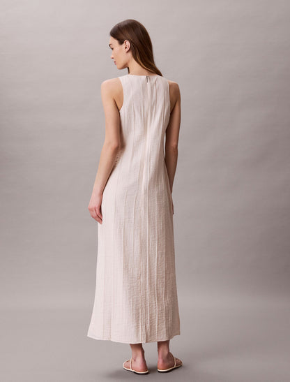 Textured Stripe Sheer Maxi Dress - Calvin Klein Women