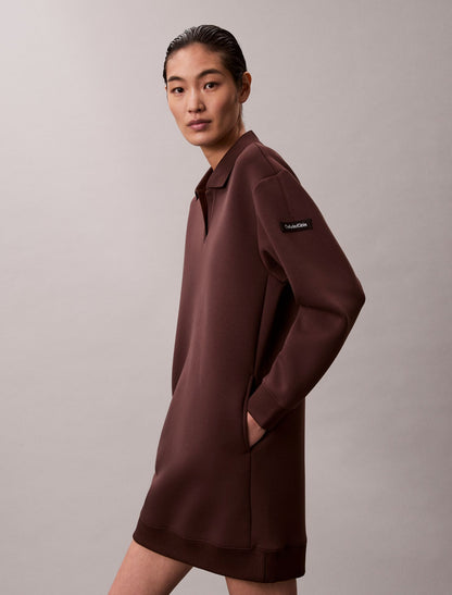 Smooth Mini Polo Sweatshirt Dress - Calvin Klein Women