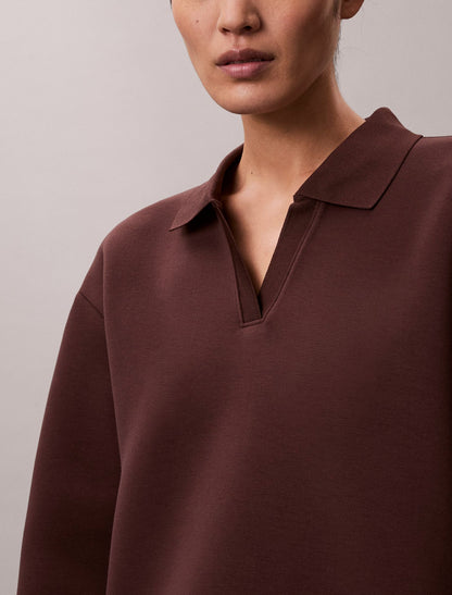 Smooth Mini Polo Sweatshirt Dress - Calvin Klein Women