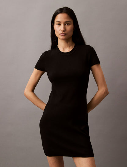 Tech Knit Short Sleeve Dress - Calvin Klein Women