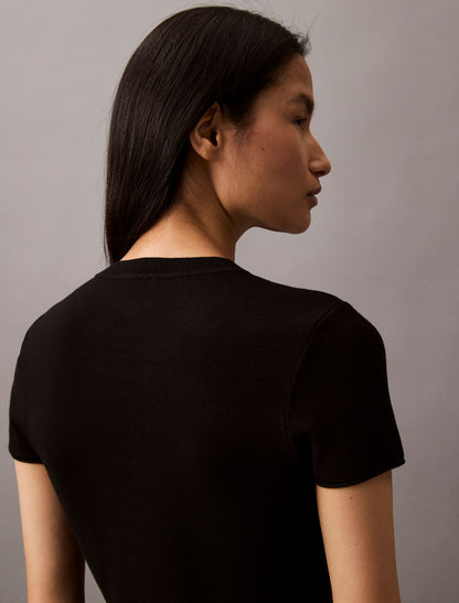 Tech Knit Short Sleeve Dress - Calvin Klein Women