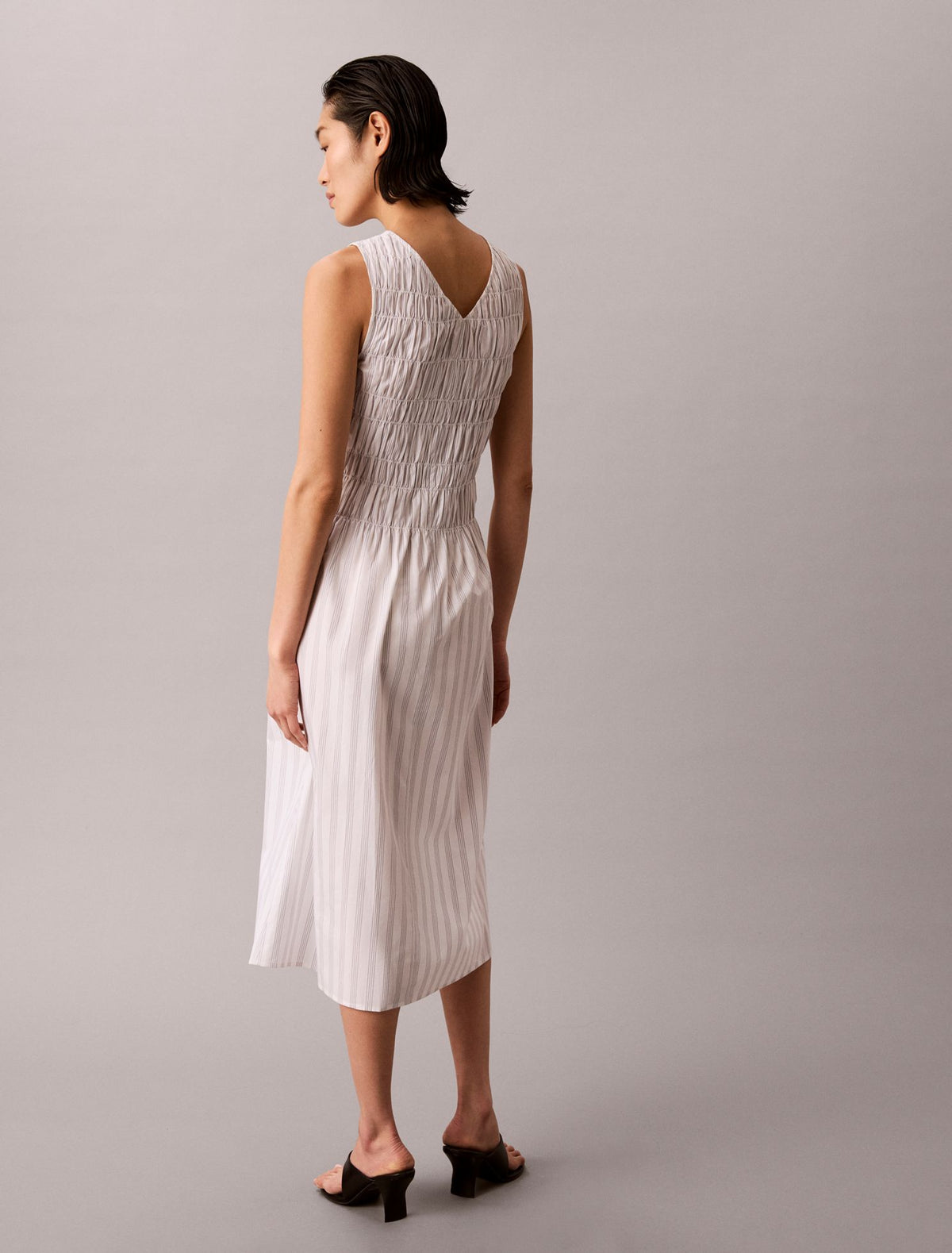 Cotton Poplin Midi Dress - Calvin Klein Women