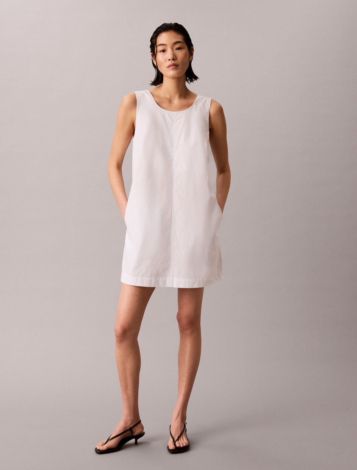 Cotton Poplin Mini Dress - Calvin Klein Women