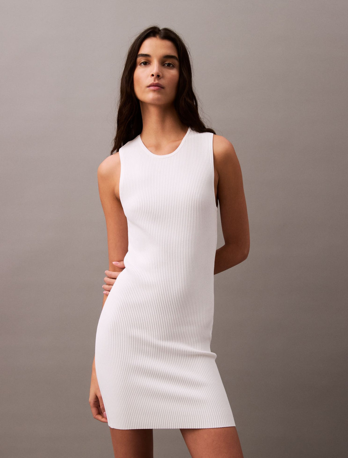 Rib Sleeveless Mini Dress - Calvin Klein Women