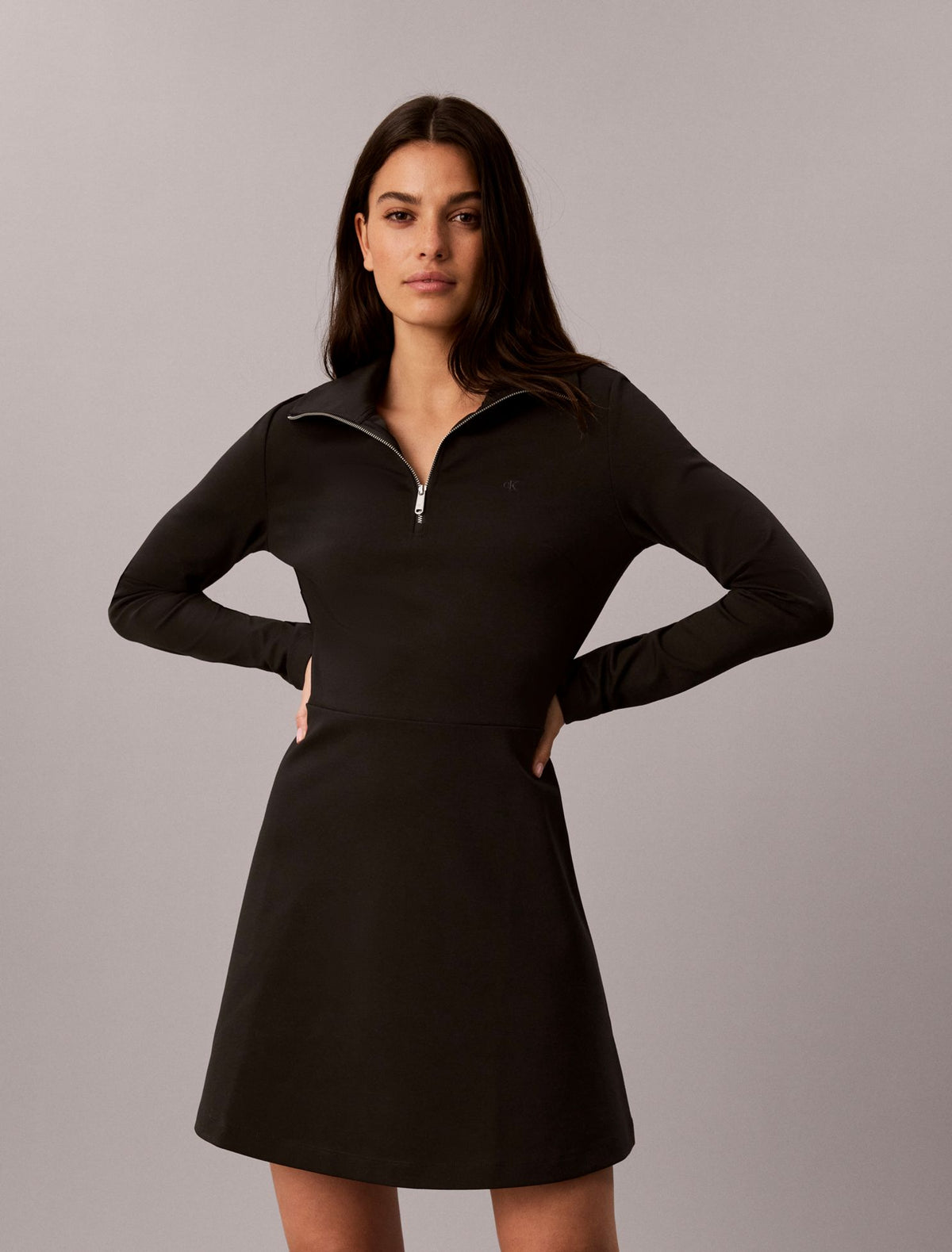 Interlock Half Zip Dress - Calvin Klein Women