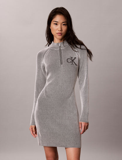 Monogram Graphic Rib Mini Dress - Calvin Klein Women