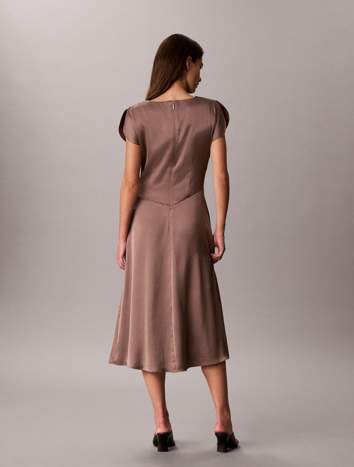Hammered Satin Midi Dress - Calvin Klein Women
