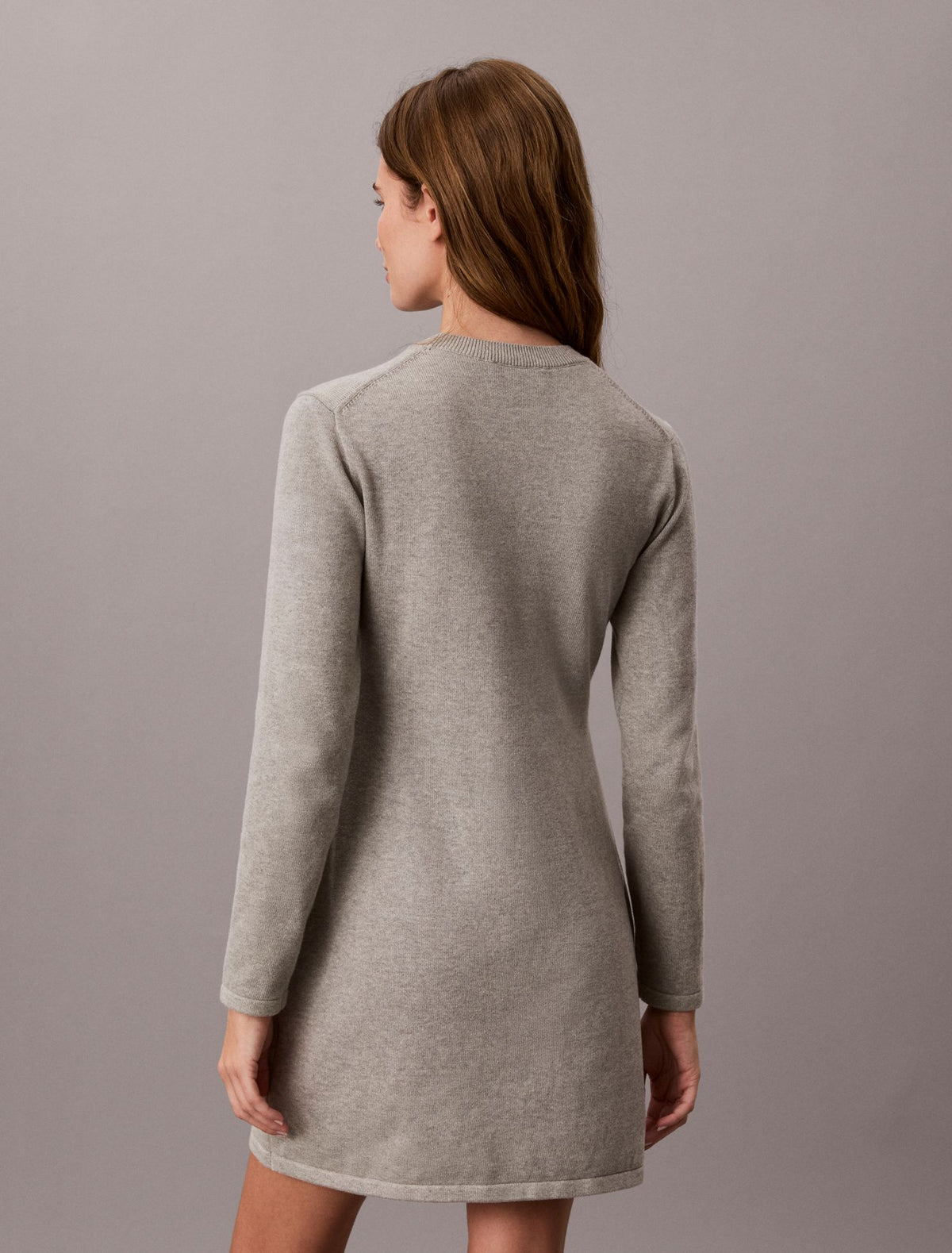 Monogram Logo Long Sleeve Mini Dress - Calvin Klein Women