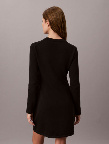 Monogram Logo Long Sleeve Mini Dress - Calvin Klein Women