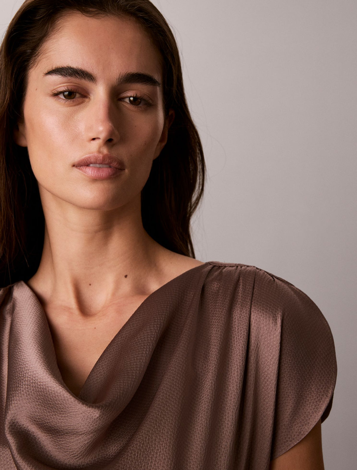 Hammered Satin Midi Dress - Calvin Klein Women