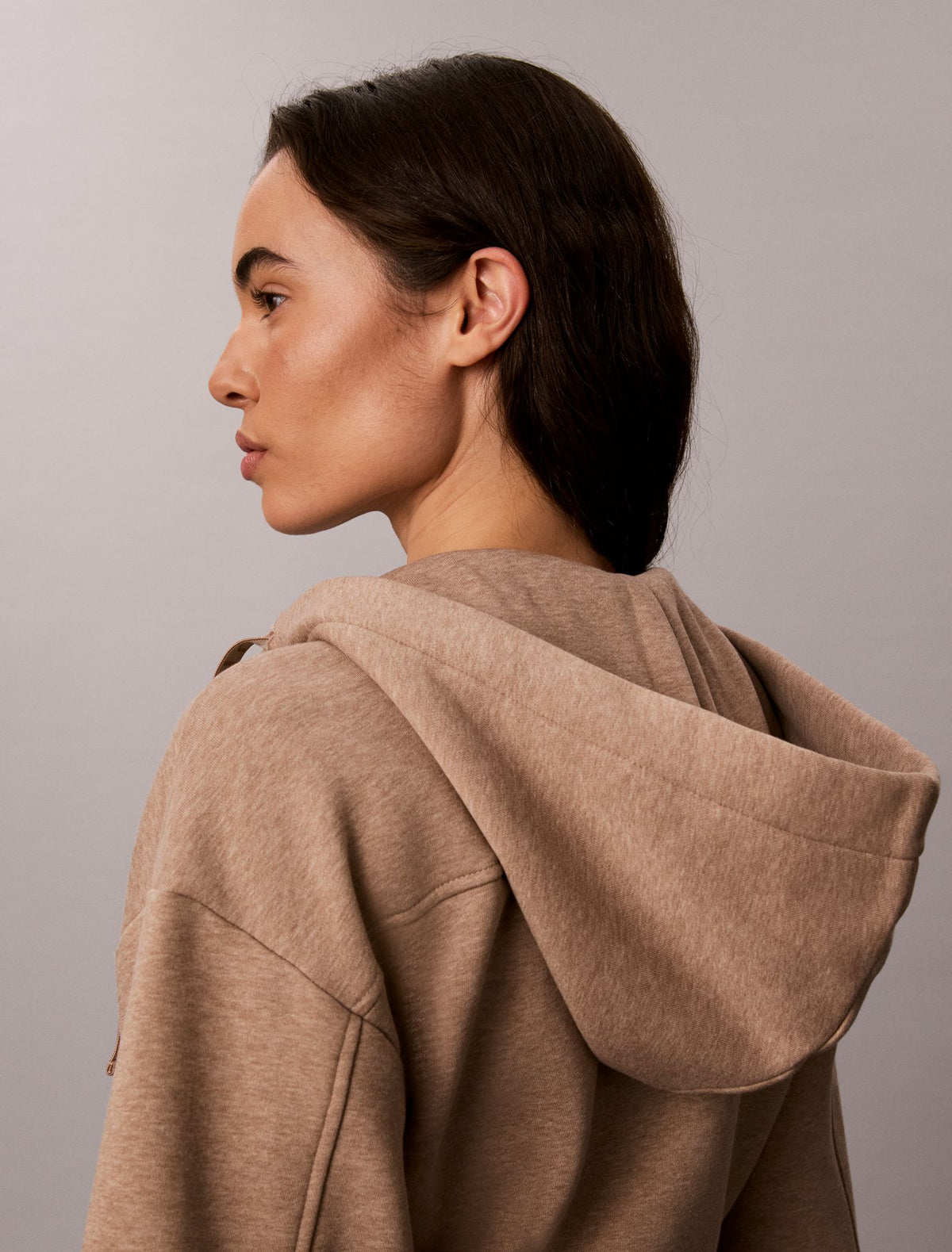 Logo Tape Fleece Hoodie - Calvin Klein Women